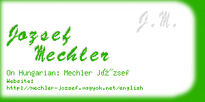 jozsef mechler business card